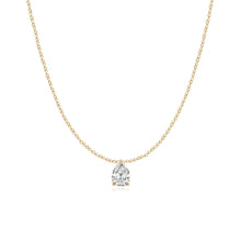 Load image into Gallery viewer, Solitaire Lab Diamond Necklace 3ct, a show-stopping piece in custom jewelry for women.