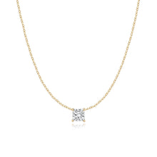 Load image into Gallery viewer, Solitaire Lab Diamond Necklace 2ct, a timeless 14k gold jewelry piece for personalized elegance.