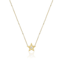 Load image into Gallery viewer, Striped Star Center Diamond Necklace