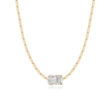 Load image into Gallery viewer, Two Lab Diamond Necklace 3CT