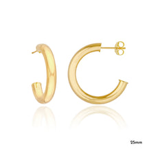 Load image into Gallery viewer, Thin Gold Tube Hoops