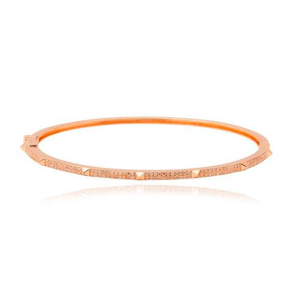 Thin Pave with Spikes Bangle