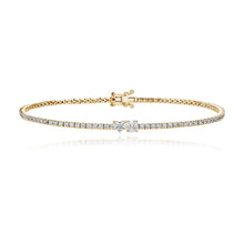 Load image into Gallery viewer, Two-Diamonds Tennis Bracelet