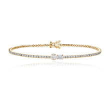 Load image into Gallery viewer, Two-Diamonds Tennis Bracelet
