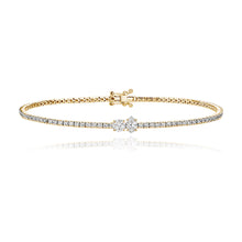Load image into Gallery viewer, Two-Diamonds Tennis Bracelet