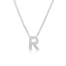 Load image into Gallery viewer, Uppercase Pave Initial E Necklace
