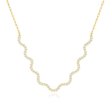Load image into Gallery viewer, Wavy Lab Diamond Tennis Necklace