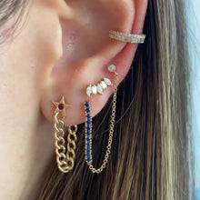 Load image into Gallery viewer, Curved Five Diamond Stud