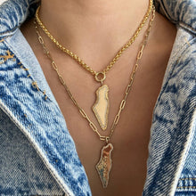 Load image into Gallery viewer, Fluted Pave Outline Map of Israel