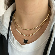 Load image into Gallery viewer, Golden Heart Tennis Necklace