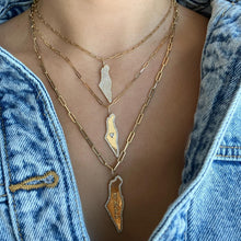 Load image into Gallery viewer, Diamond Pave Outline Map of Israel