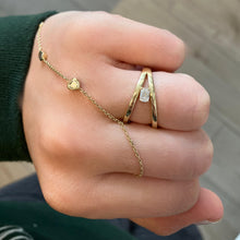 Load image into Gallery viewer, Solitaire Diamond Double Wrap Ring