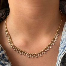 Load image into Gallery viewer, Dangling Bezel Diamond Ball Chain