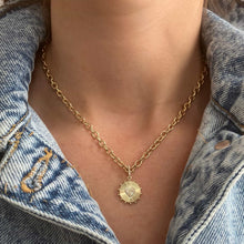 Load image into Gallery viewer, Small Round Striped Pave Heart Charm