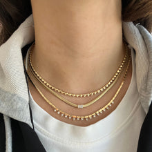Load image into Gallery viewer, Golden Heart Tennis Necklace