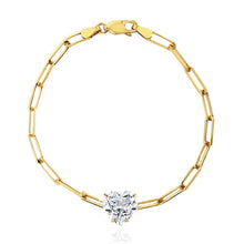 Load image into Gallery viewer, Semi Precious Gemstone Paperclip Bracelet