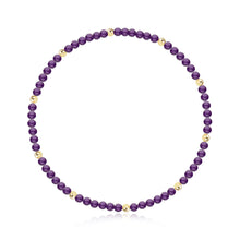 Load image into Gallery viewer, Gemstone and Gold Bead Bracelet