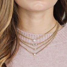 Load image into Gallery viewer, Bezel Diamond Cuban Necklace