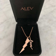 Load image into Gallery viewer, Large Pave Outline Lightning Bolt Charm