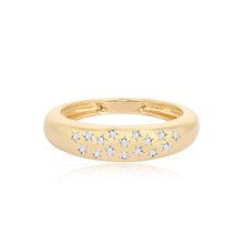 Load image into Gallery viewer, Center Diamonds Dome Wedding Ring