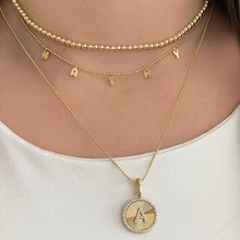 Load image into Gallery viewer, Dangling Gold Name Ball Necklace
