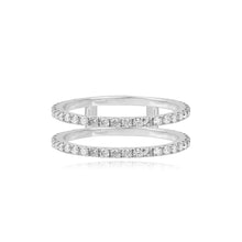 Load image into Gallery viewer, Pave Double Band Ring