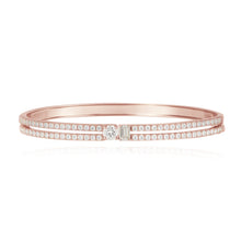 Load image into Gallery viewer, Two Diamond Double Row Bangle
