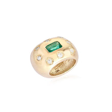 Load image into Gallery viewer, Inlay Diamonds and Gemstone Loop Gold Charm