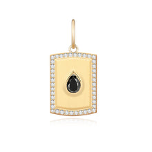 Load image into Gallery viewer, Mini Gemstone Pave Plate Charm