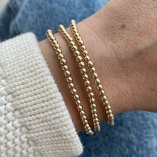 Load image into Gallery viewer, Set Three Gold Beaded Bracelet