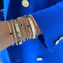 Load image into Gallery viewer, Solitaire Gemstone Cuff Bangle