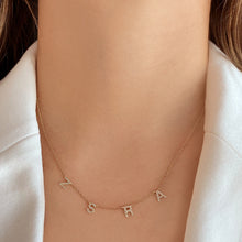 Load image into Gallery viewer, Dangling Initial Necklace with Charms