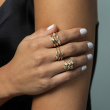 Load image into Gallery viewer, Multi Lines Bezel Diamonds Ring