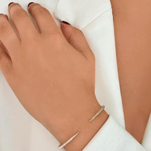 Load image into Gallery viewer, Thin Pave Claw Bangle