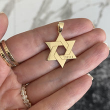 Load image into Gallery viewer, Modern Star of David Charm