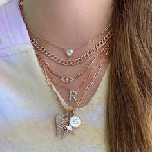 Load image into Gallery viewer, Diamond Initial Round Stone Charm