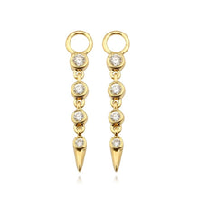 Load image into Gallery viewer, Bezels Spike Huggie Charms