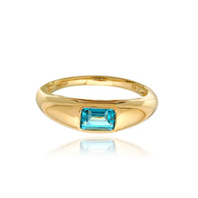 Load image into Gallery viewer, Emerald Cut Stone Dome Ring
