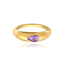 Load image into Gallery viewer, Pear Stone Dome Ring