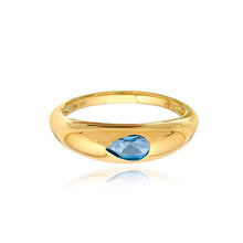 Load image into Gallery viewer, Pear Stone Dome Ring