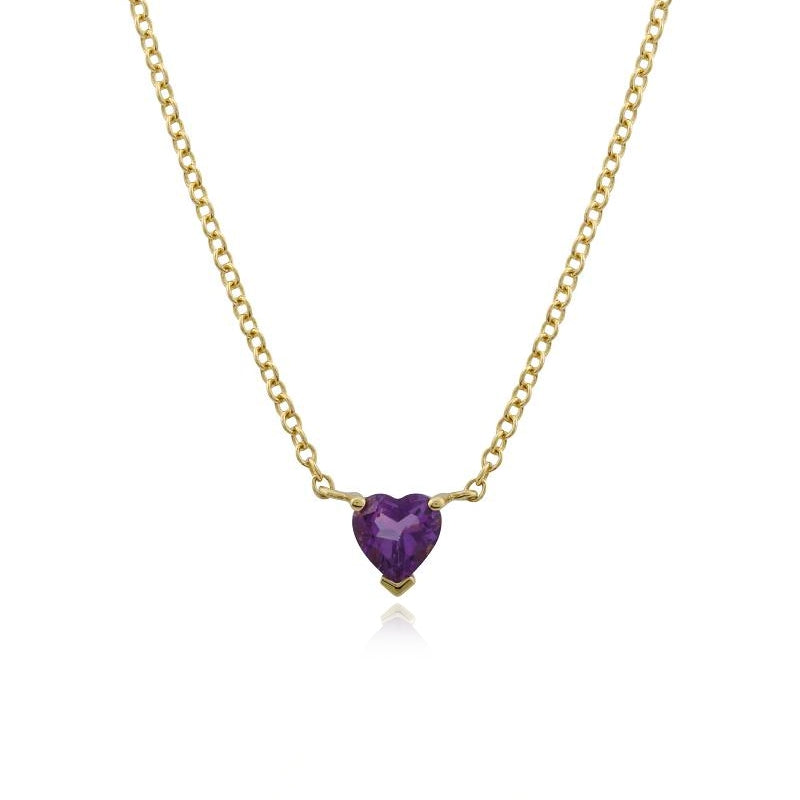 Small Gemstone Heart Necklace Alev Jewelry