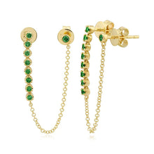 Load image into Gallery viewer, Drop Bezels Chain Earrings
