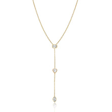 Load image into Gallery viewer, Lariat Multi Bezel Diamond Shape Necklace