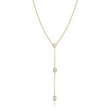 Load image into Gallery viewer, Lariat Multi Bezel Diamond Shape Necklace