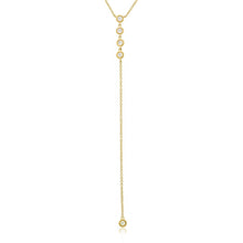 Load image into Gallery viewer, Drop Bezel Lariat Necklace