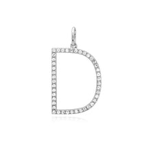 Load image into Gallery viewer, Large Pave Initial Charm