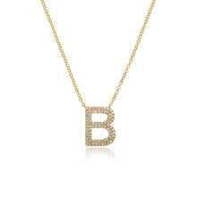 Load image into Gallery viewer, Double Row Pave Initial Necklace