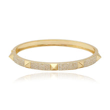 Load image into Gallery viewer, Thick Pave with Spikes Bangle