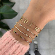 Load image into Gallery viewer, Double Chain Gold Name Bracelet