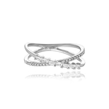 Load image into Gallery viewer, Diamond and Baguette Twist Ring